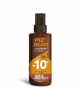 Piz Buin Tan & Protect Óleo Spray Acelerador de Bronzeado FPS30 2x150ml Preço Especial